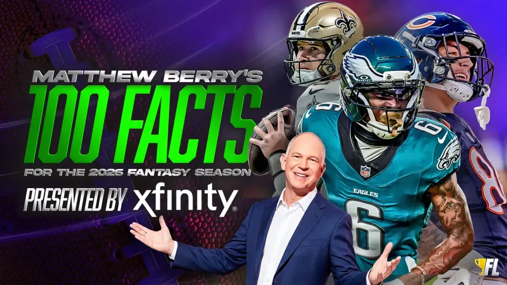 Matthew Berry's 100 Facts For The 2026 Fantasy Football Season